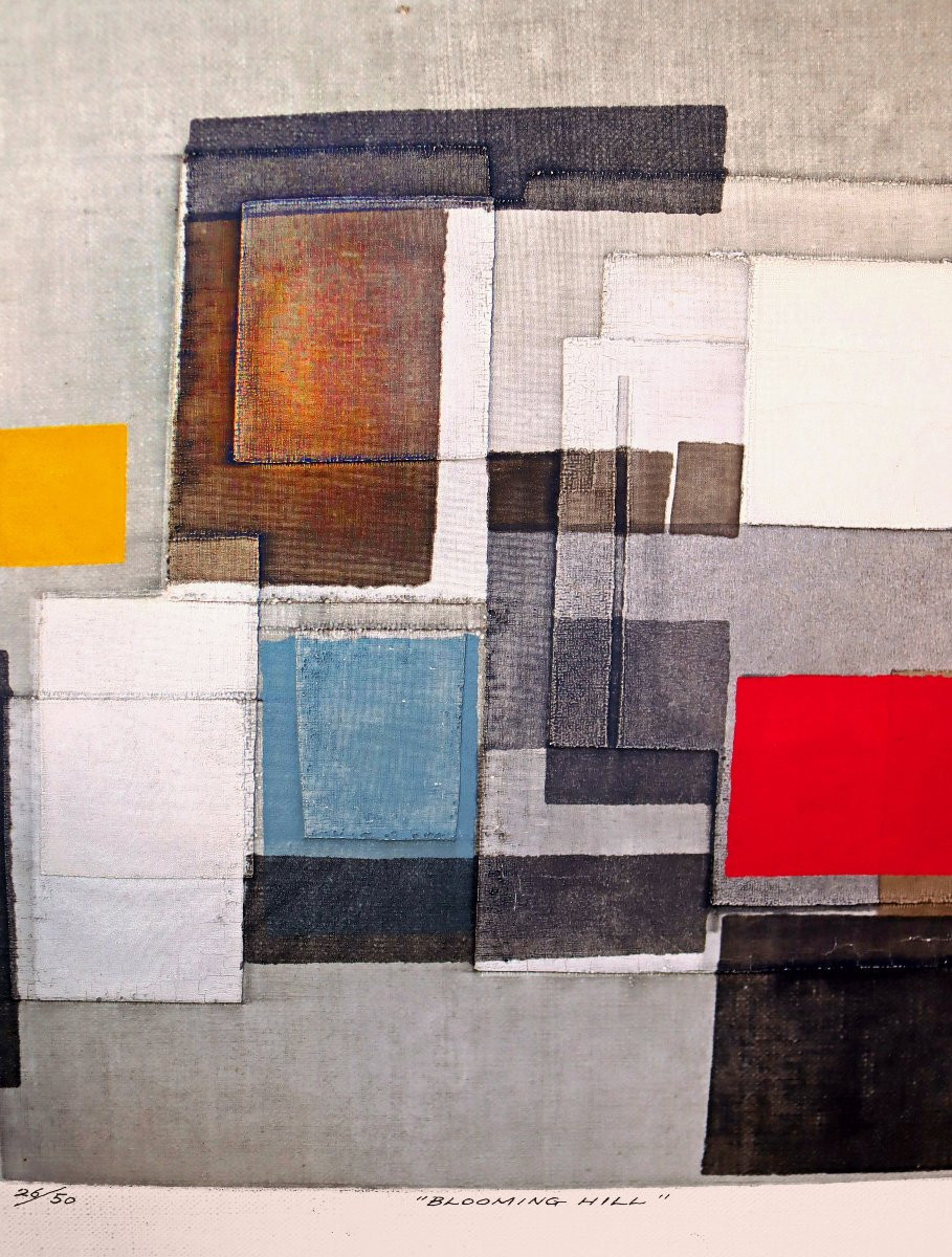 Norio Azuma (1928-2004) Abstraction “blooming Hill”-photo-2