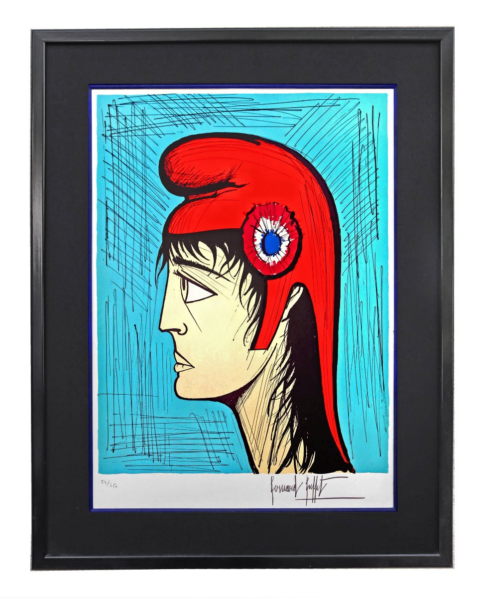 Bernard Buffet (1928-1999) "marianne" Large Lithograph (justified)-photo-2