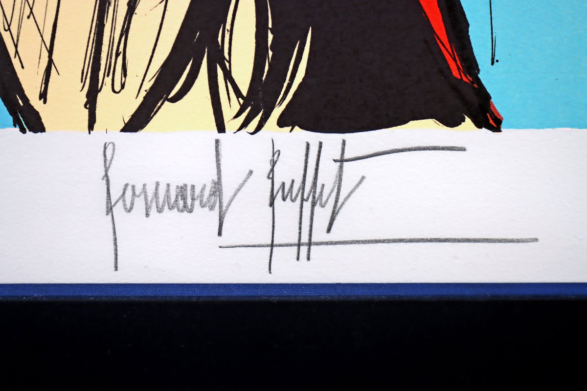 Bernard Buffet (1928-1999) "marianne" Large Lithograph (justified)-photo-4