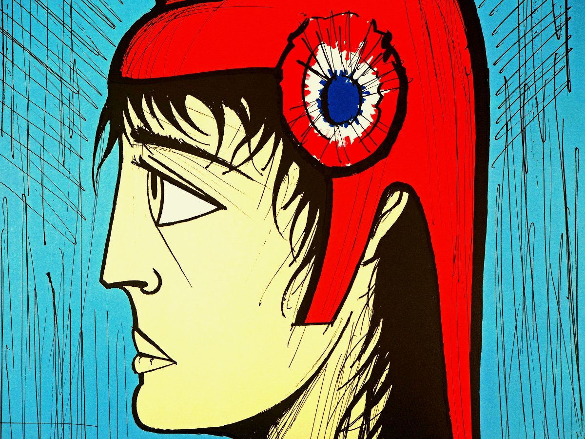 Bernard Buffet (1928-1999) "marianne" Large Lithograph (justified)-photo-4