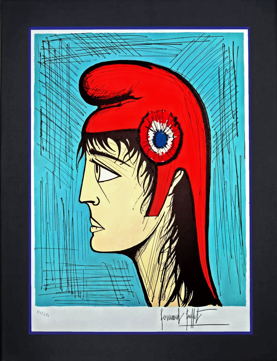 Bernard Buffet (1928-1999) "marianne" Large Lithograph (justified)