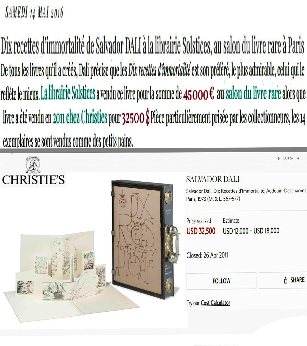 Salvador Dalí (1904-1989) Sculpture Portfolio "ten Recipes For Immortality"-photo-8