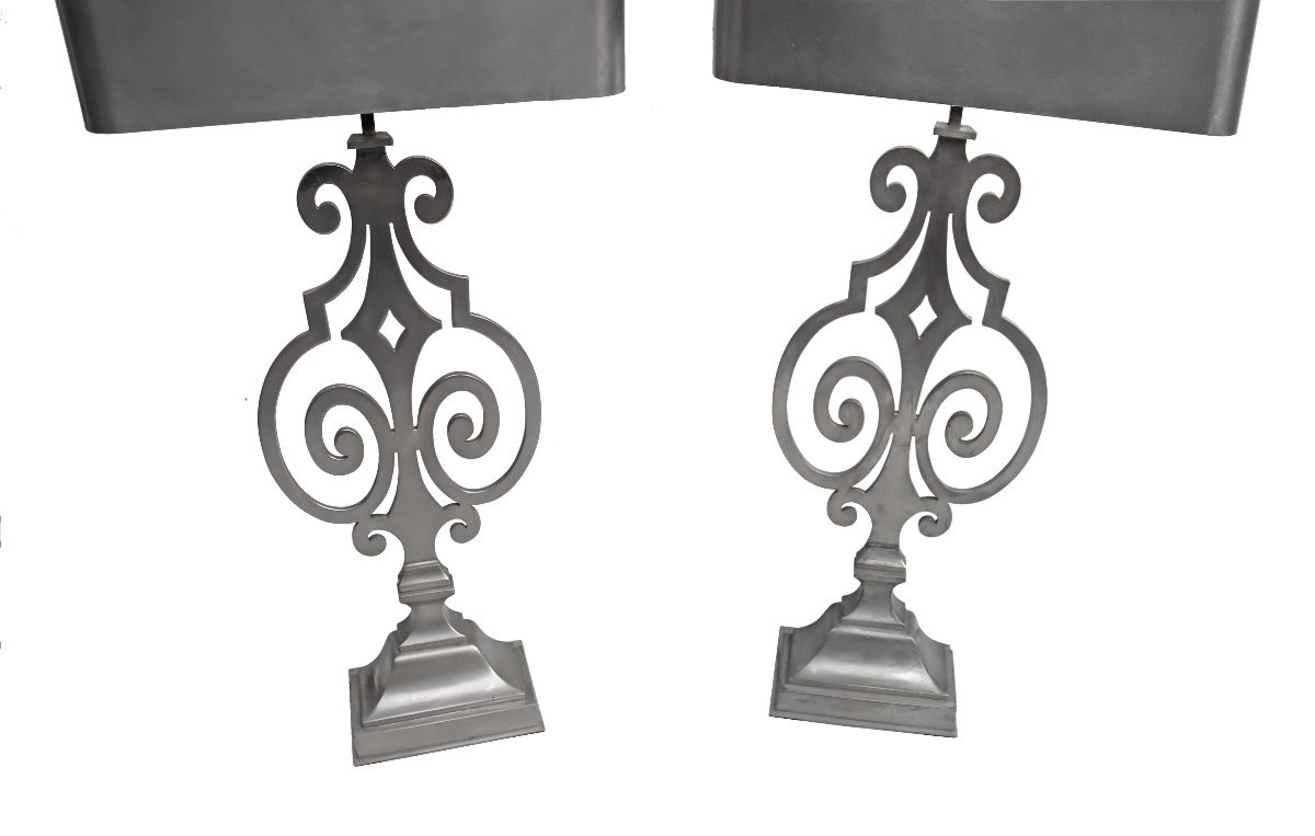 Maison Charles Paire de Lampes -modèle Rinceaux--photo-3