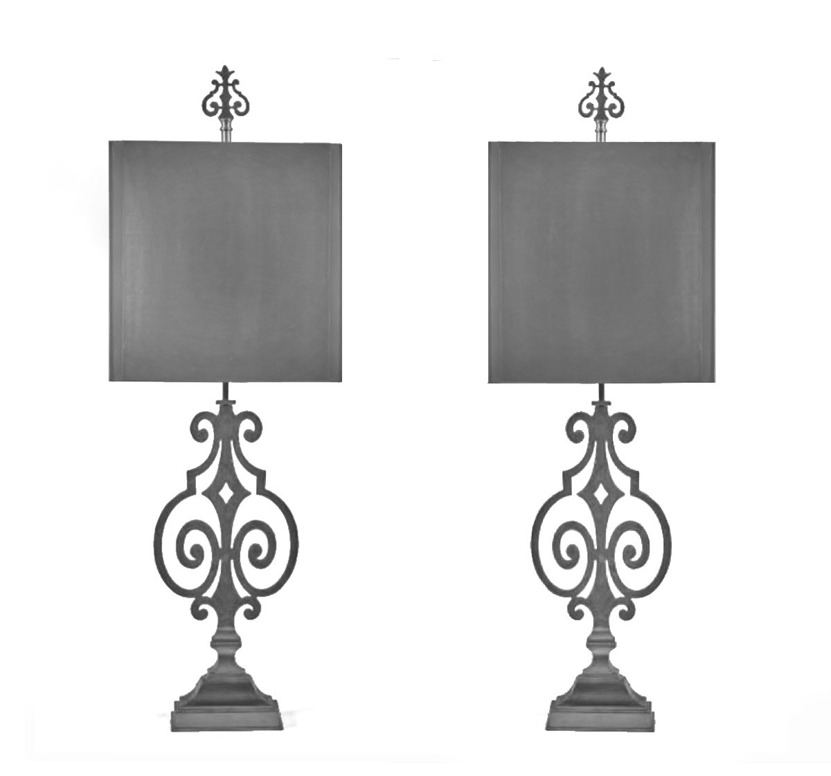 Maison Charles Paire de Lampes -modèle Rinceaux-