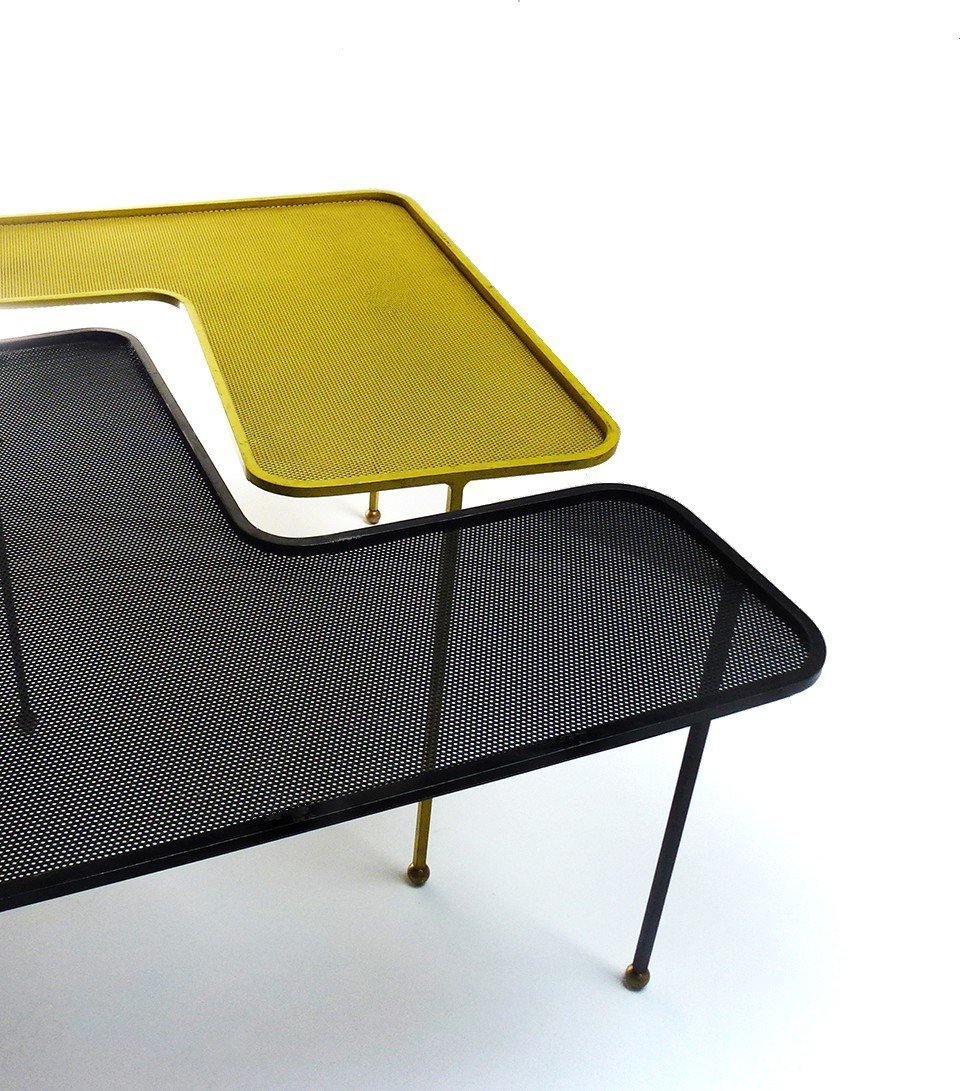 Mathieu Matégot (1910-2001) Pair Of "domino" Tables-photo-7