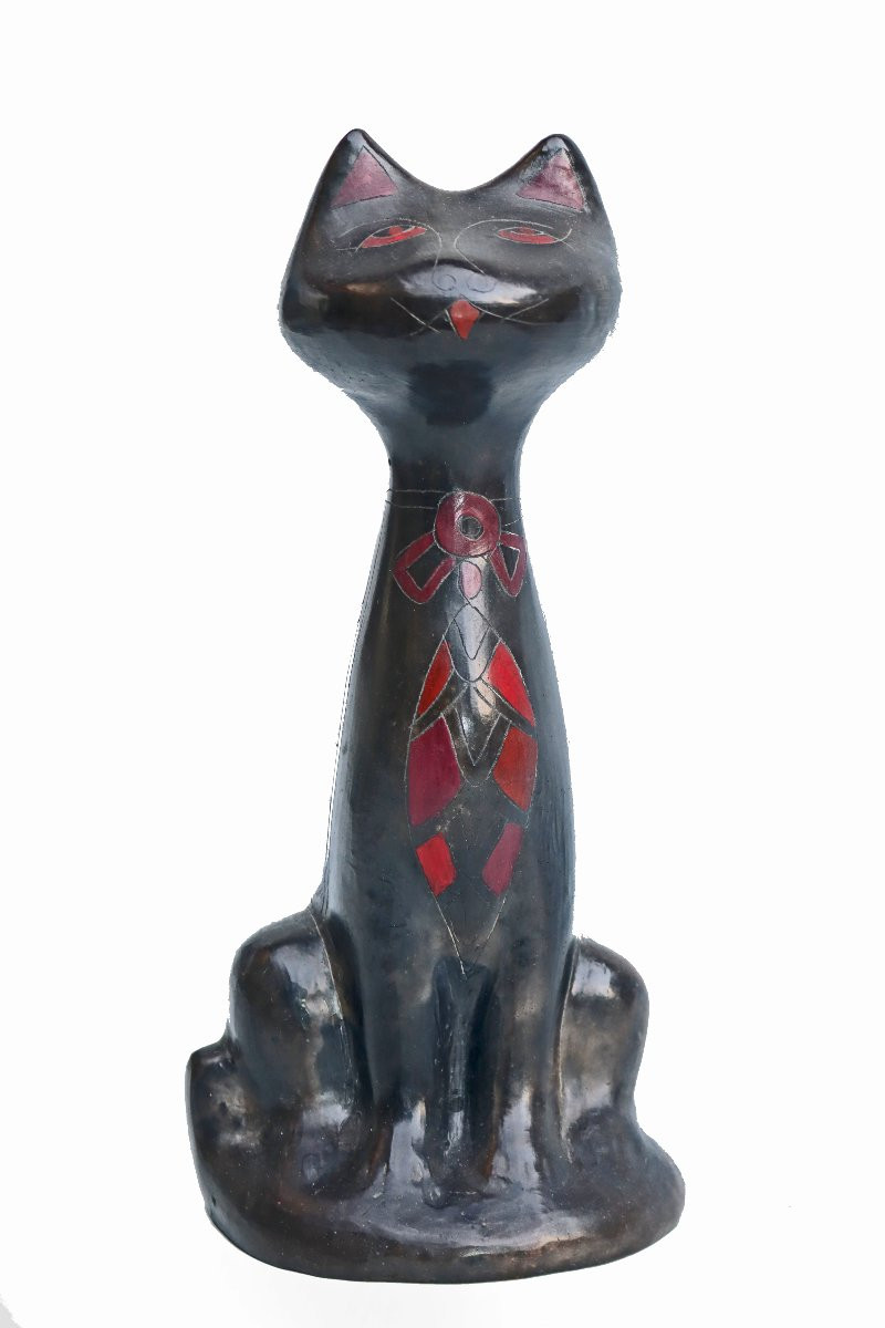 Manuel Felguerez Sculpture 1970 Chat Céramique Mexique-photo-2