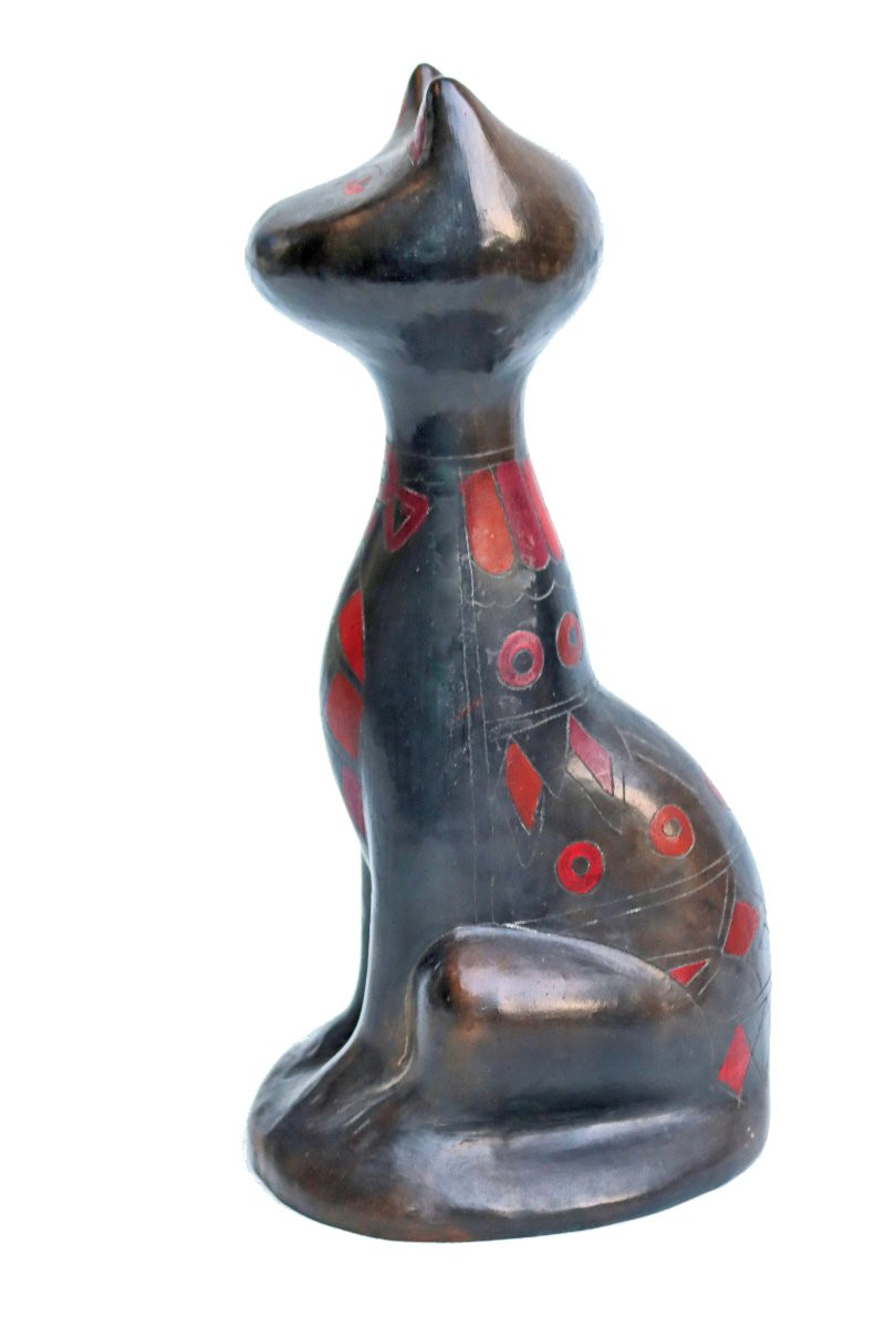 Manuel Felguerez Sculpture 1970 Chat Céramique Mexique-photo-4