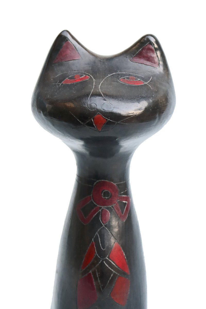 Manuel Felguerez Sculpture 1970 Chat Céramique Mexique-photo-2