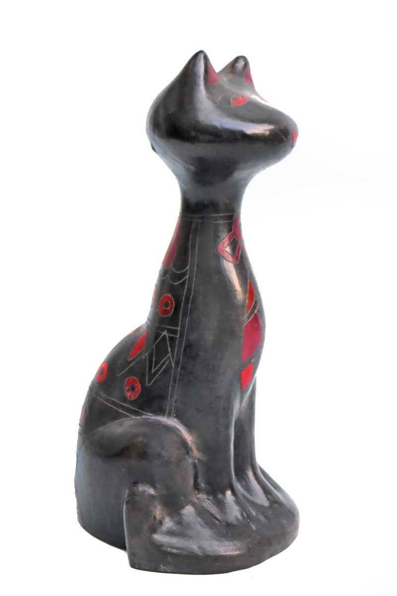 Manuel Felguerez Sculpture 1970 Chat Céramique Mexique