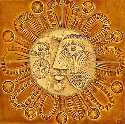 Roger CAPRON (XXème) Table Basse "Soleil"