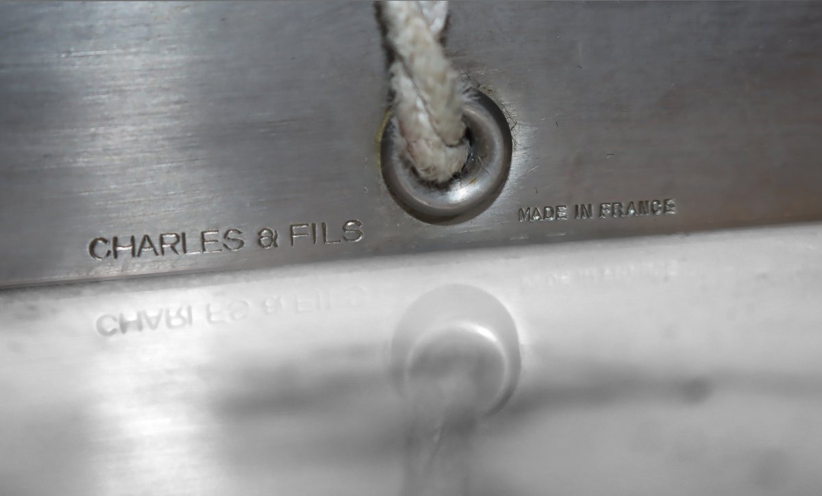 Maison Charles Large "lotus" Lamp 1970-photo-5