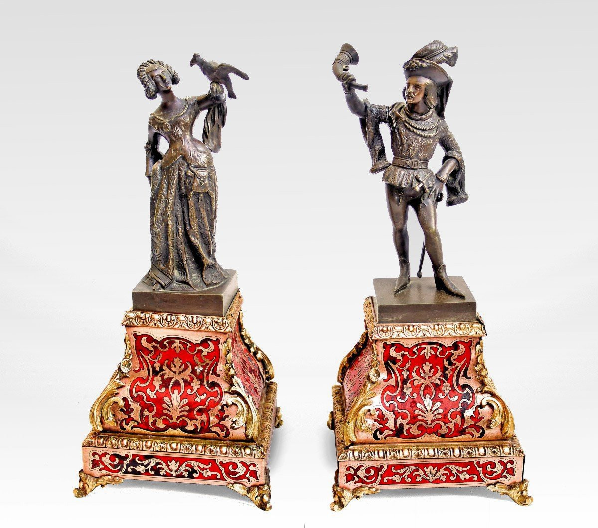 Antonin Moine (1796-1849) Paire De Statues En Bronze époque Charles X-photo-2