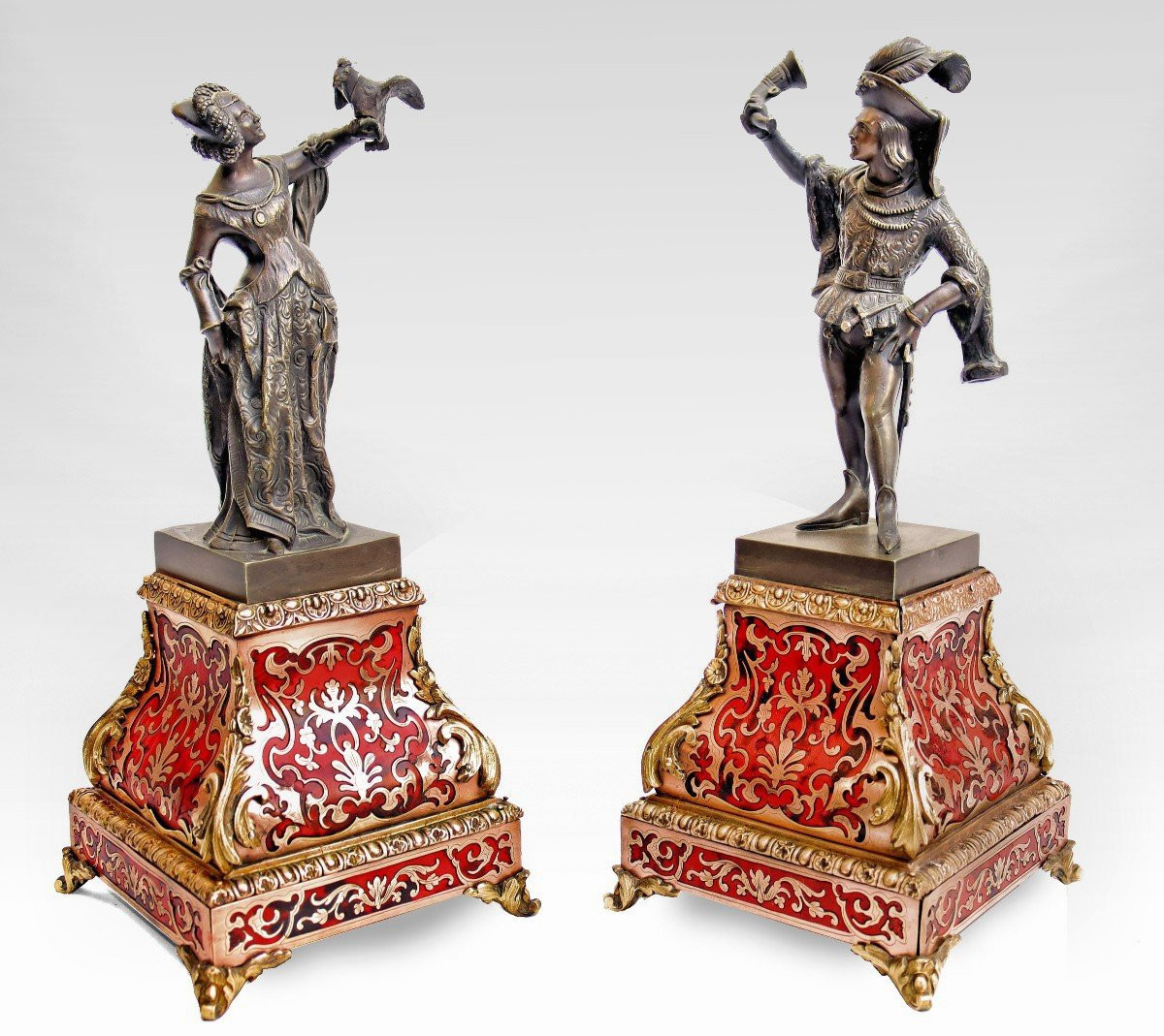 Antonin Moine (1796-1849) Paire De Statues En Bronze époque Charles X-photo-4