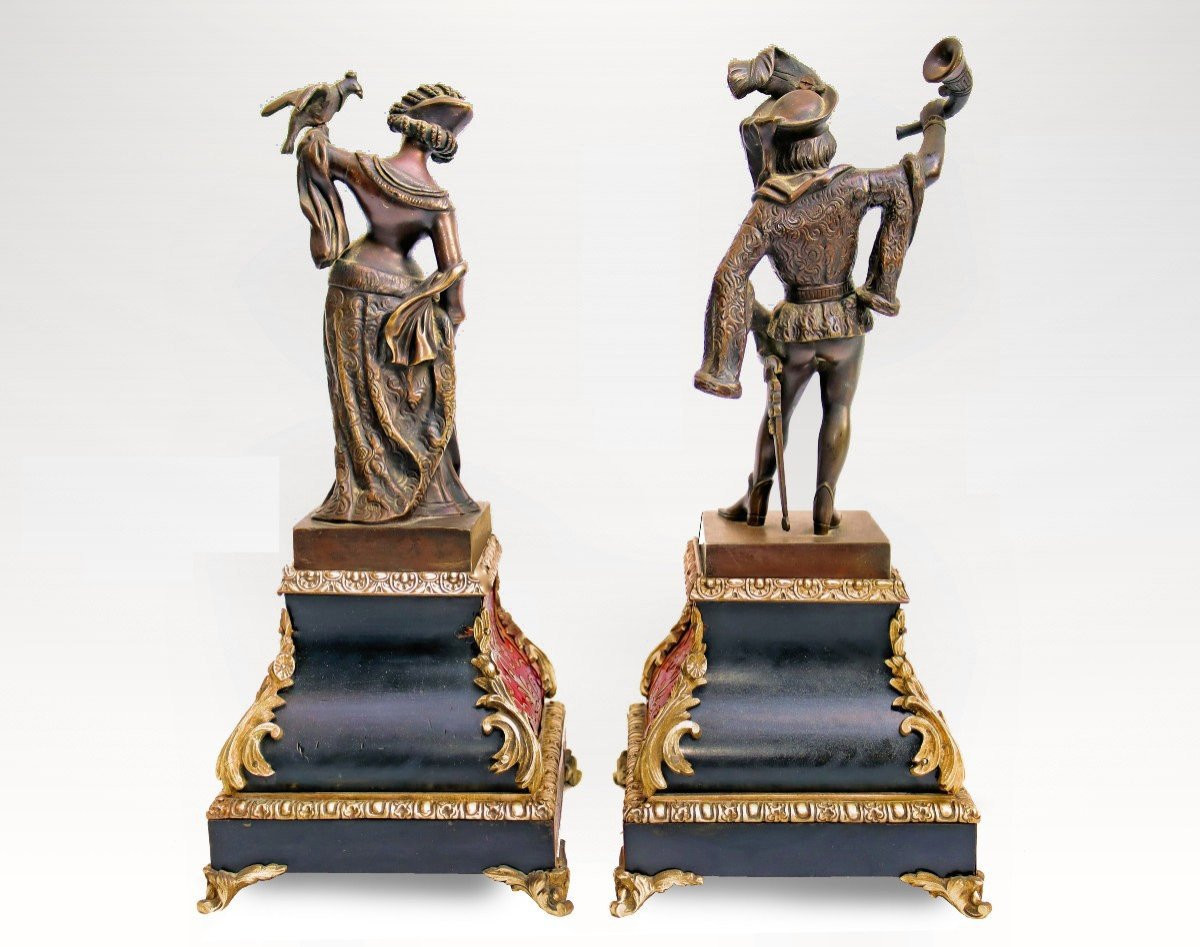 Antonin Moine (1796-1849) Paire De Statues En Bronze époque Charles X-photo-7
