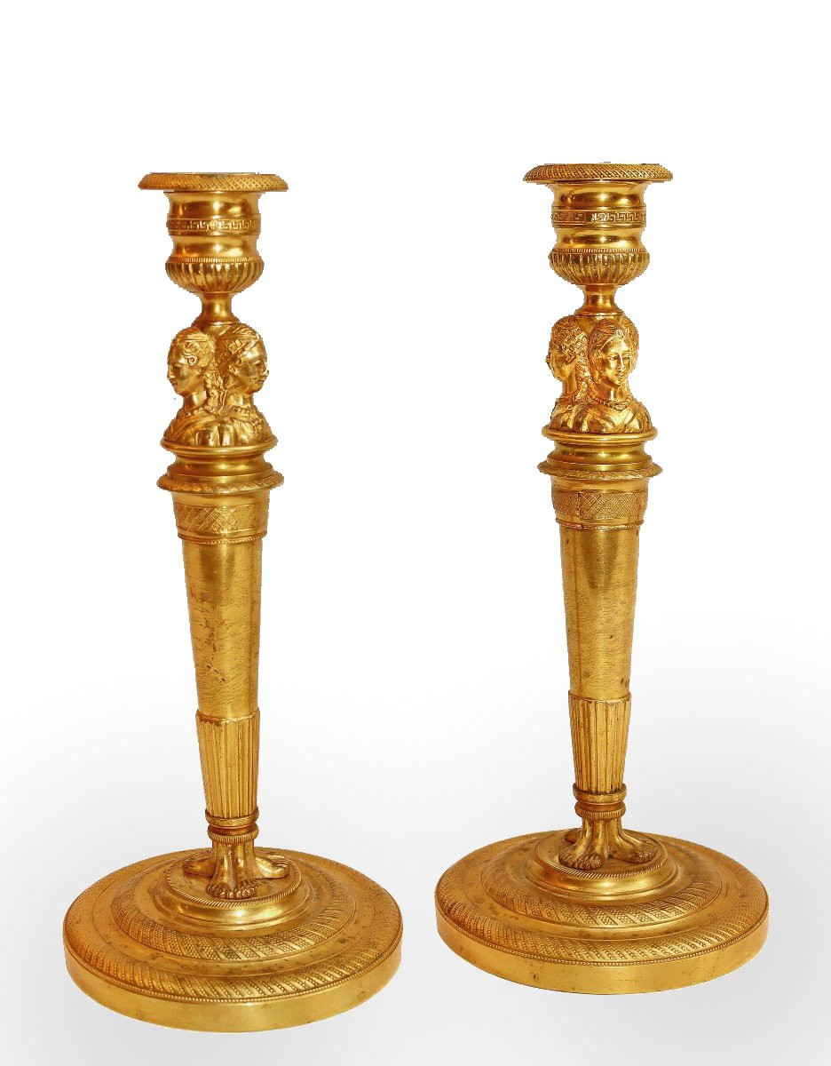 Pair Of Empire Torches Claude Galle (1759-1815)-photo-2