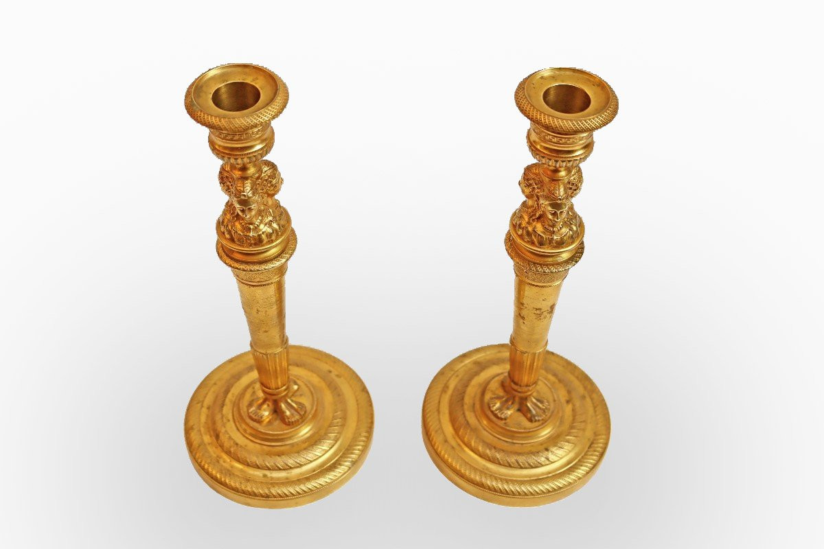 Pair Of Empire Torches Claude Galle (1759-1815)-photo-4