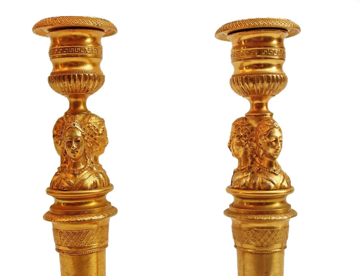 Pair Of Empire Torches Claude Galle (1759-1815)-photo-3