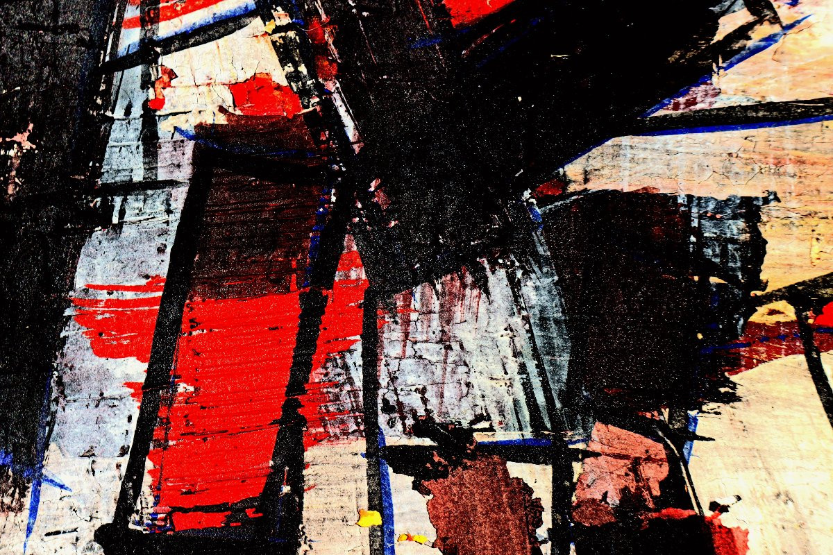 Jean Signovert (1919-1981) Cubist Abtraction Dated 1959-photo-3