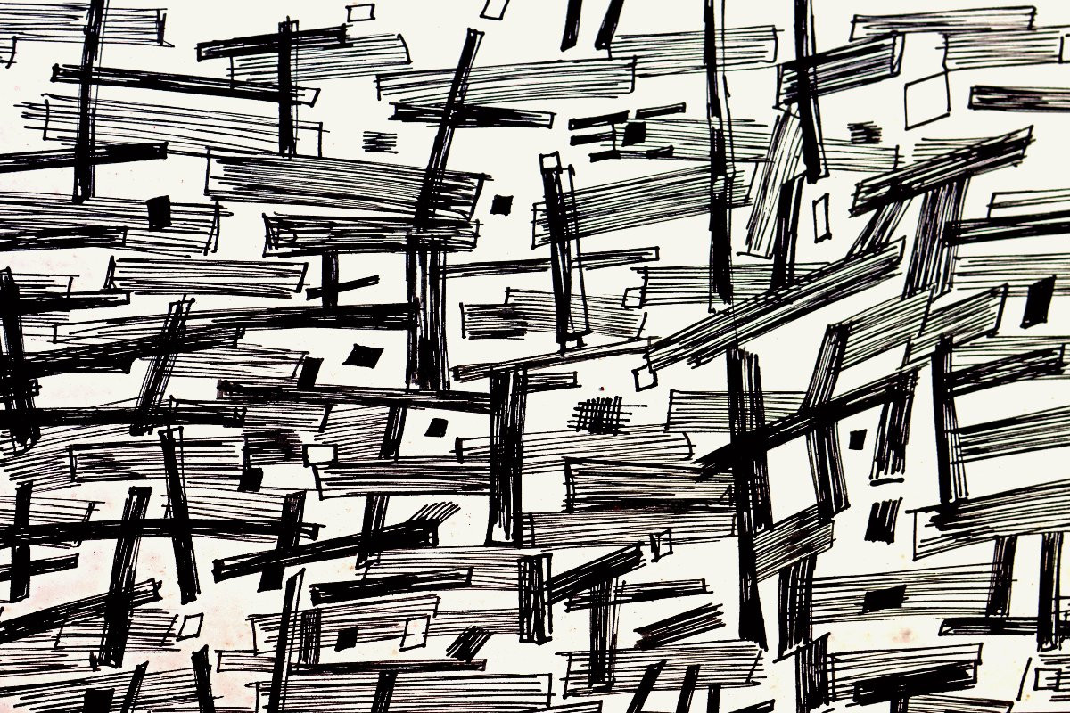 Jean SIGNOVERT (1919-1981) Abtraction Encre et Gouache datée 1959-photo-4