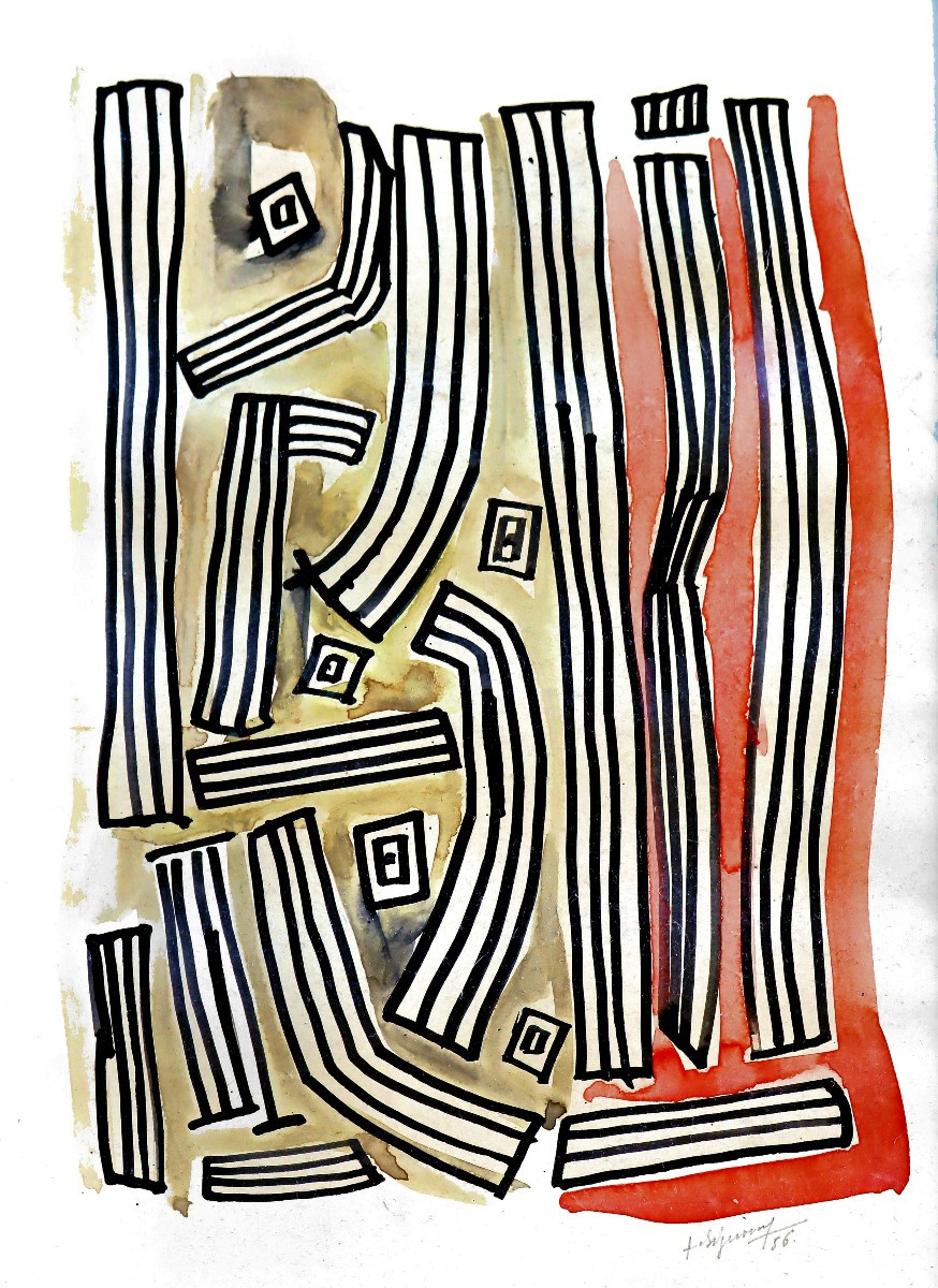 Jean SIGNOVERT (1919-1981) Vibration datée 1956