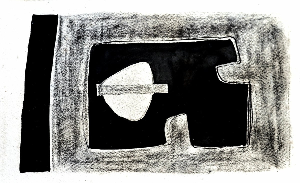 Jean Signovert (1919-1981) Composition Forme Libre Dated 1947-photo-4