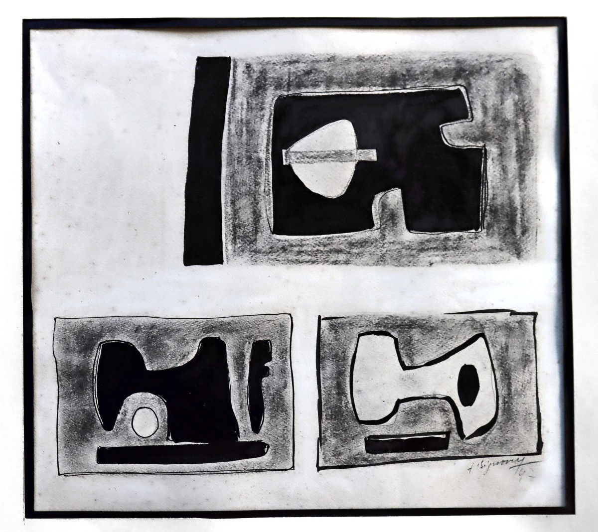 Jean Signovert (1919-1981) Composition Forme Libre Dated 1947