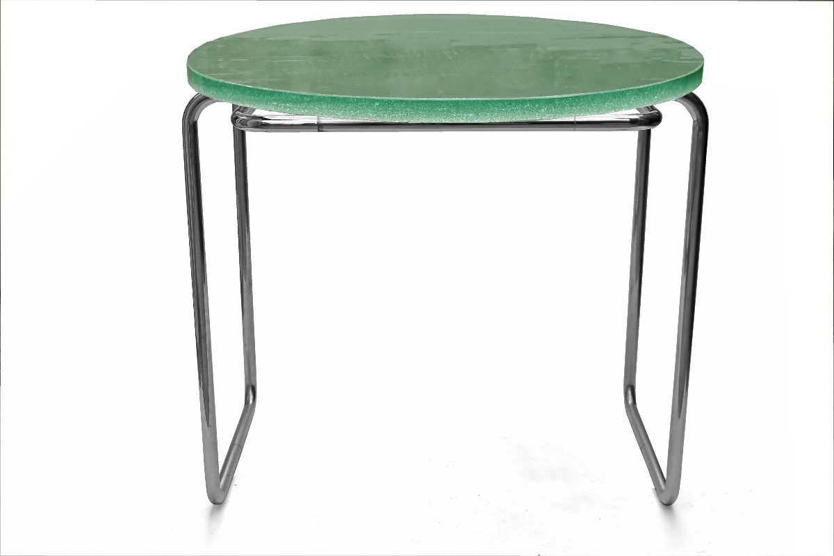 Marcel Breuer (1902-1981) Art Deco Table 1928 Model B18 / St. Gobain-photo-3
