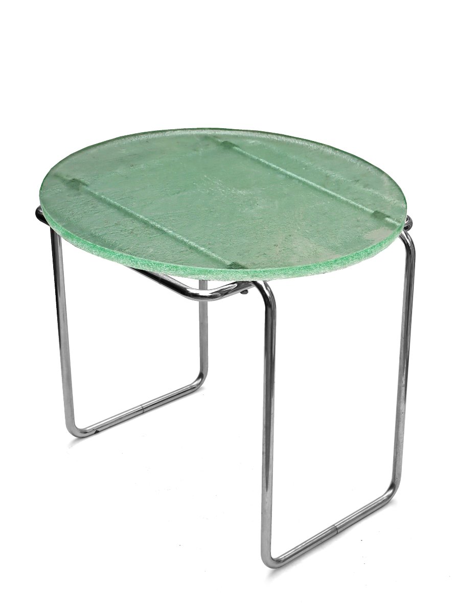 Marcel Breuer (1902-1981) Art Deco Table 1928 Model B18 / St. Gobain-photo-1