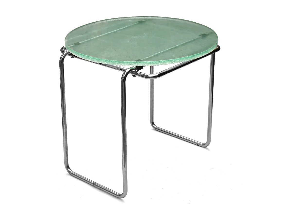 Marcel Breuer (1902-1981) Art Deco Table 1928 Model B18 / St. Gobain
