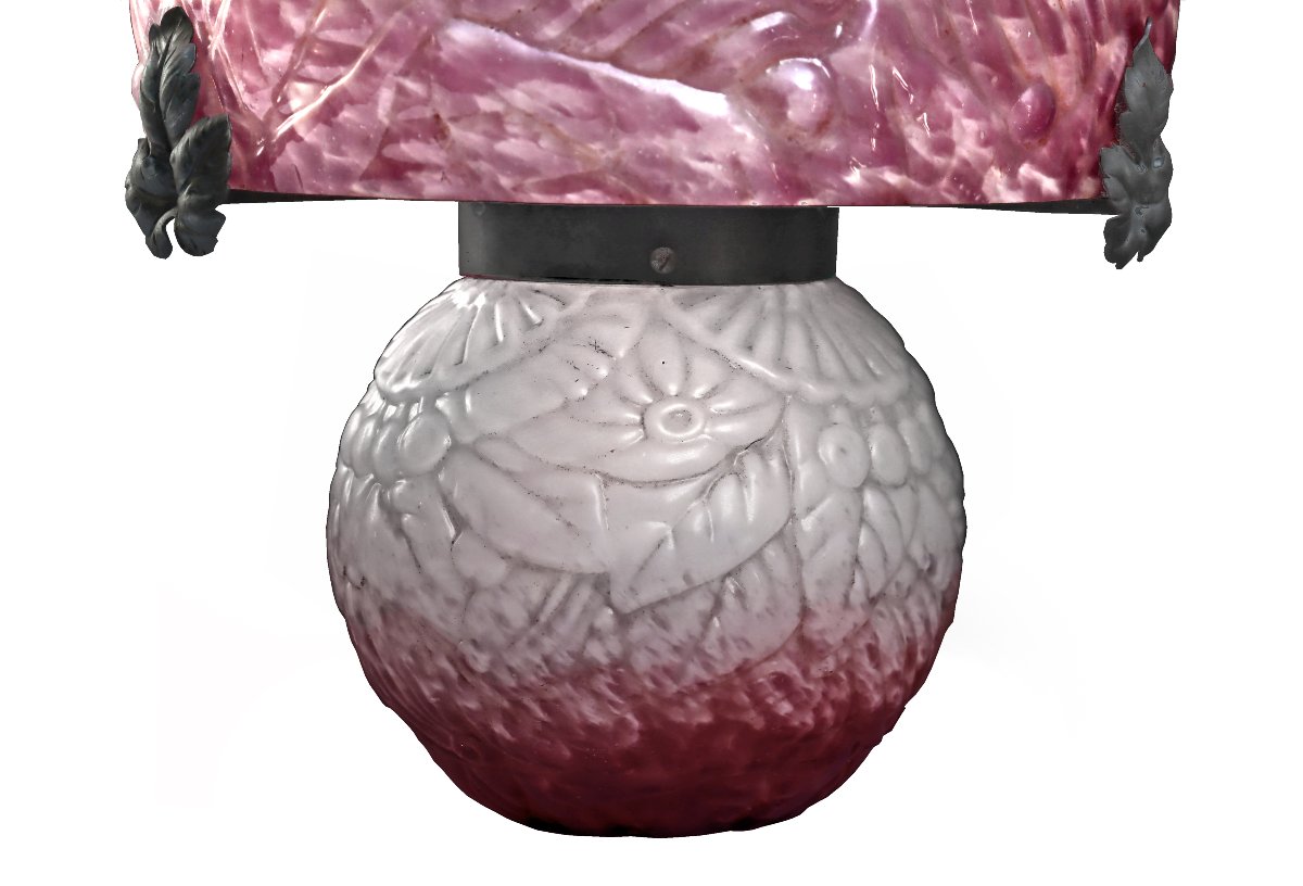 André Delatte (1887-1953) Large Art Deco Lamp-photo-4