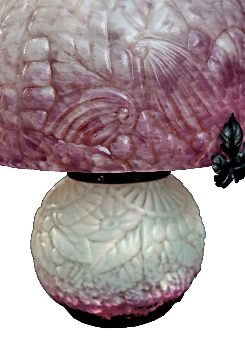 André Delatte (1887-1953) Large Art Deco Lamp-photo-6