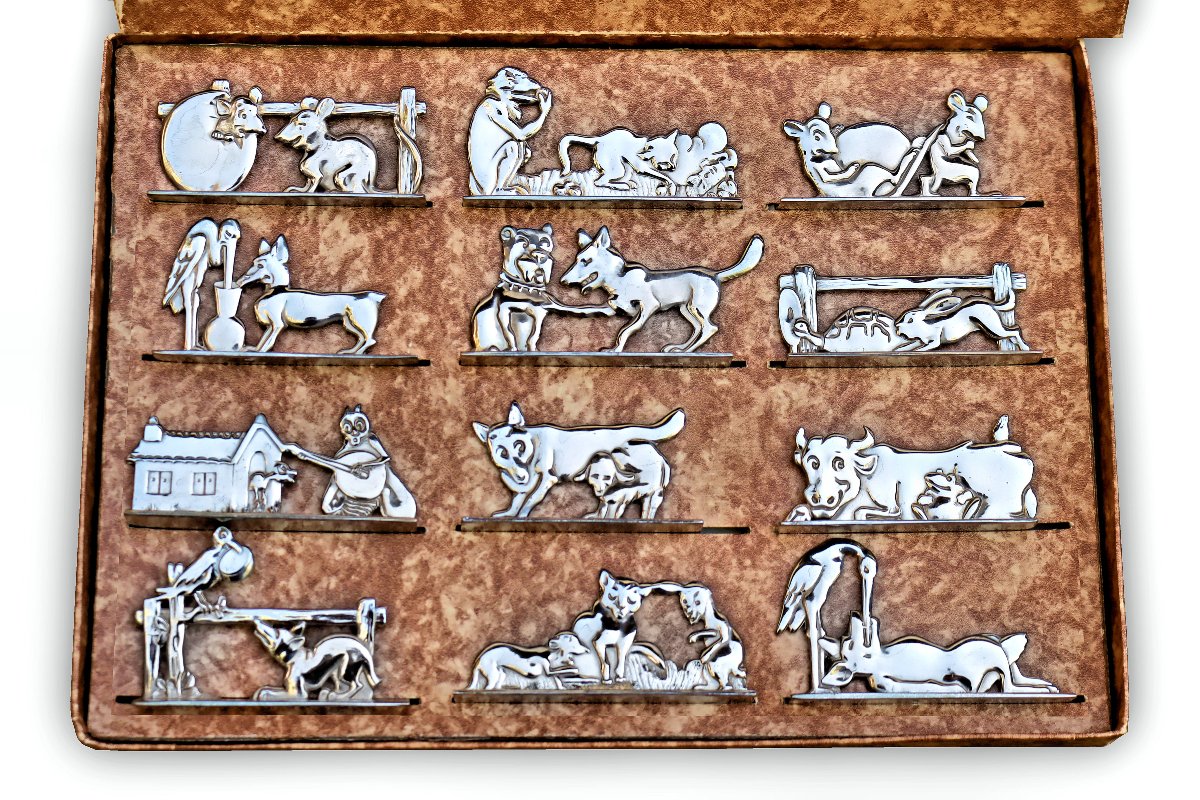 Benjamin Rabier (1864-1939) Art Deco Knife Rack-photo-2