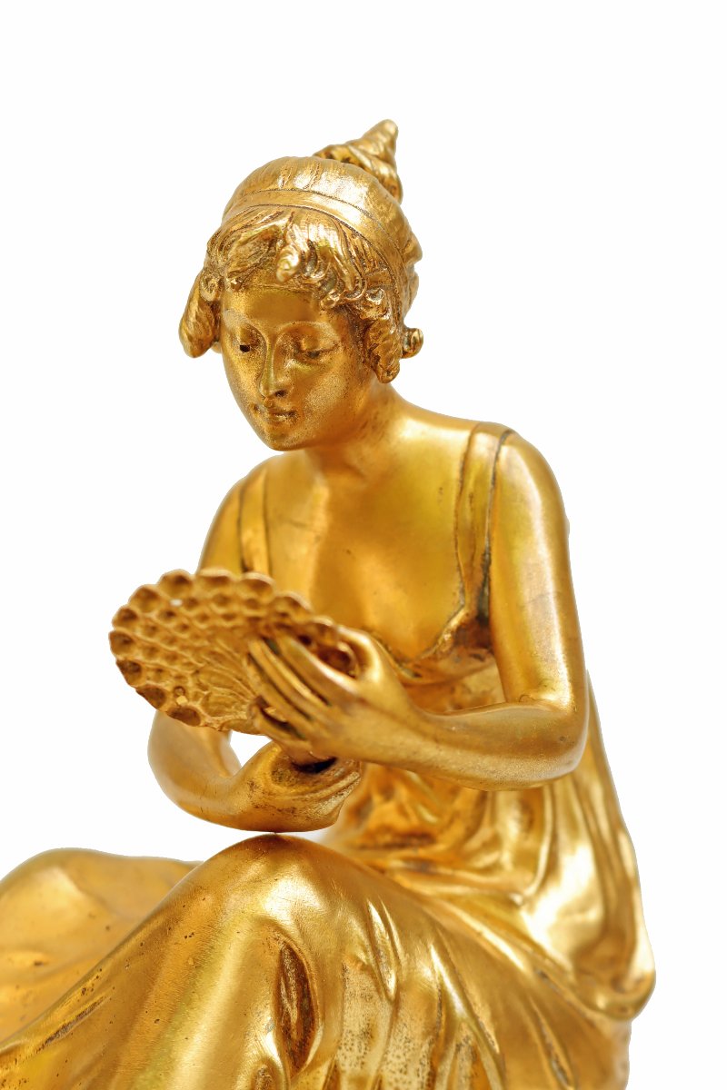 Empire Gilt Bronze Lamp After Boizot (1743-1809)-photo-7