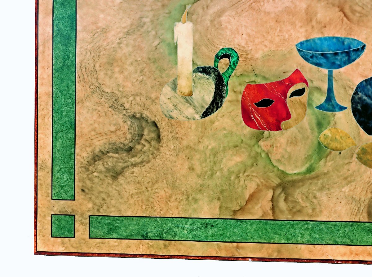 Panel / Tray In Art Deco Lacquer ( 1 M 30 X 90 Cm)-photo-1