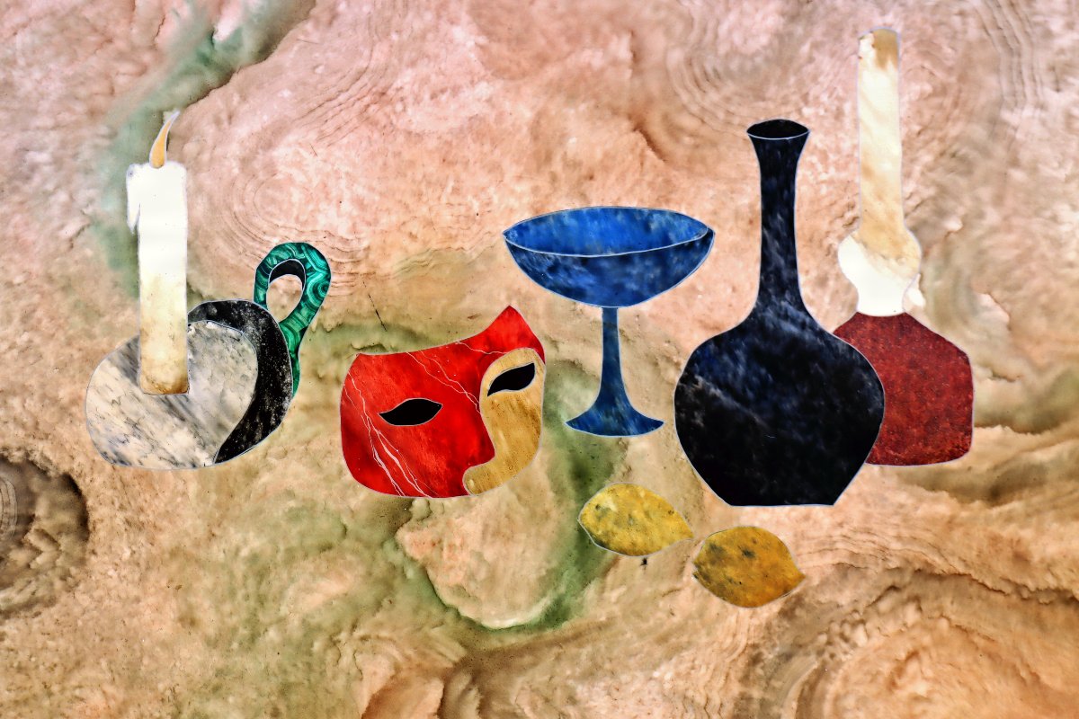 Panel / Tray In Art Deco Lacquer ( 1 M 30 X 90 Cm)-photo-2