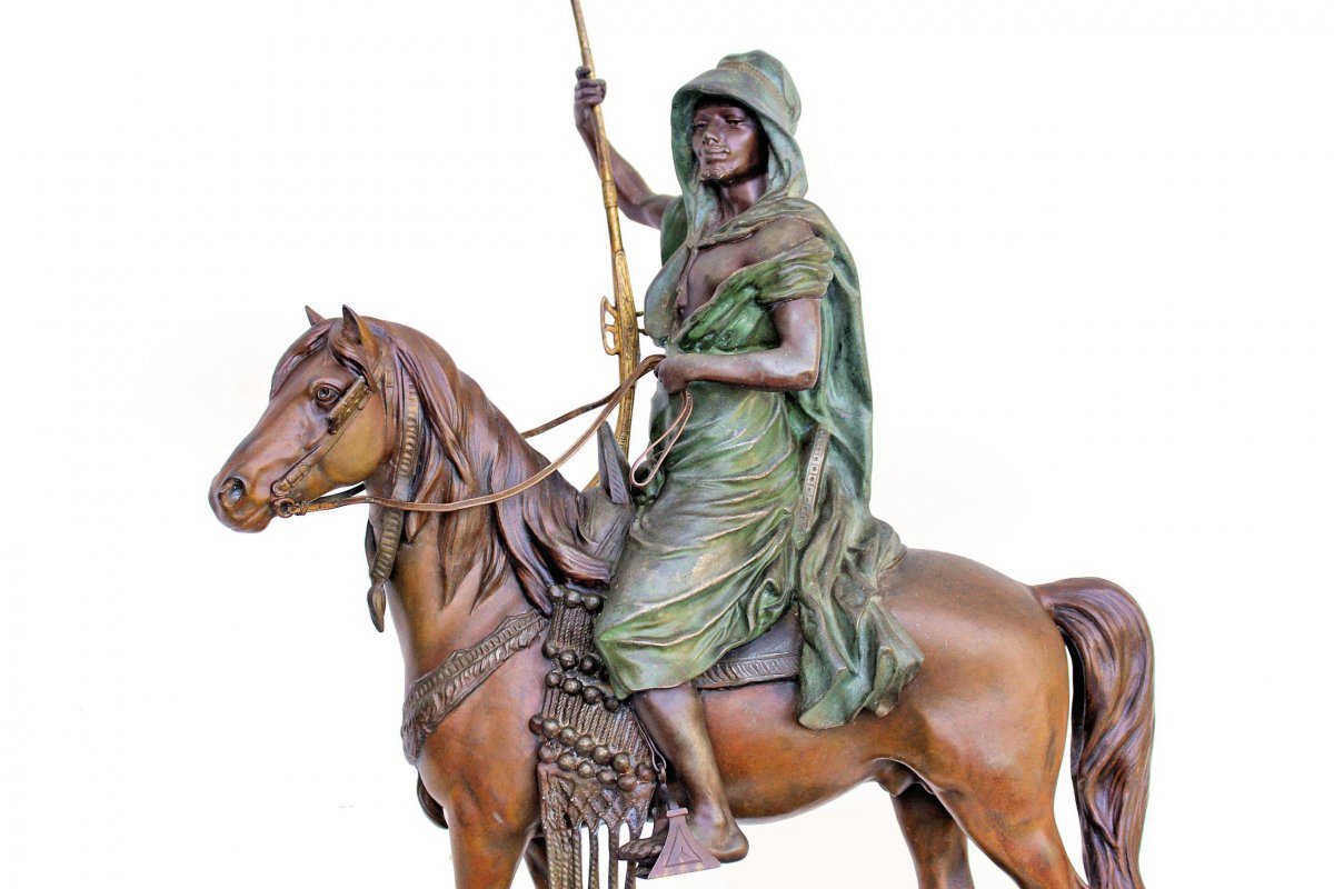 Louis Hottot (1834–1905) Large Orientalist Sculpture (70 Cm)-photo-2