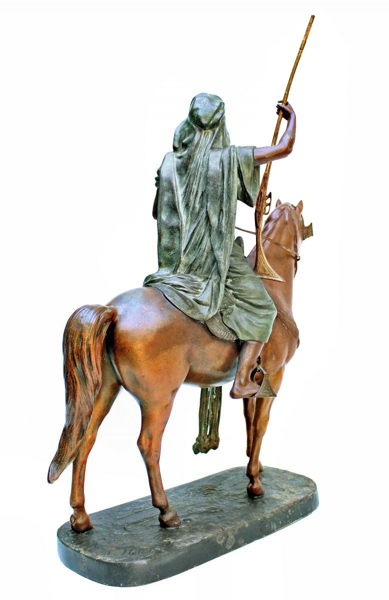 Louis Hottot (1834–1905) Large Orientalist Sculpture (70 Cm)-photo-3