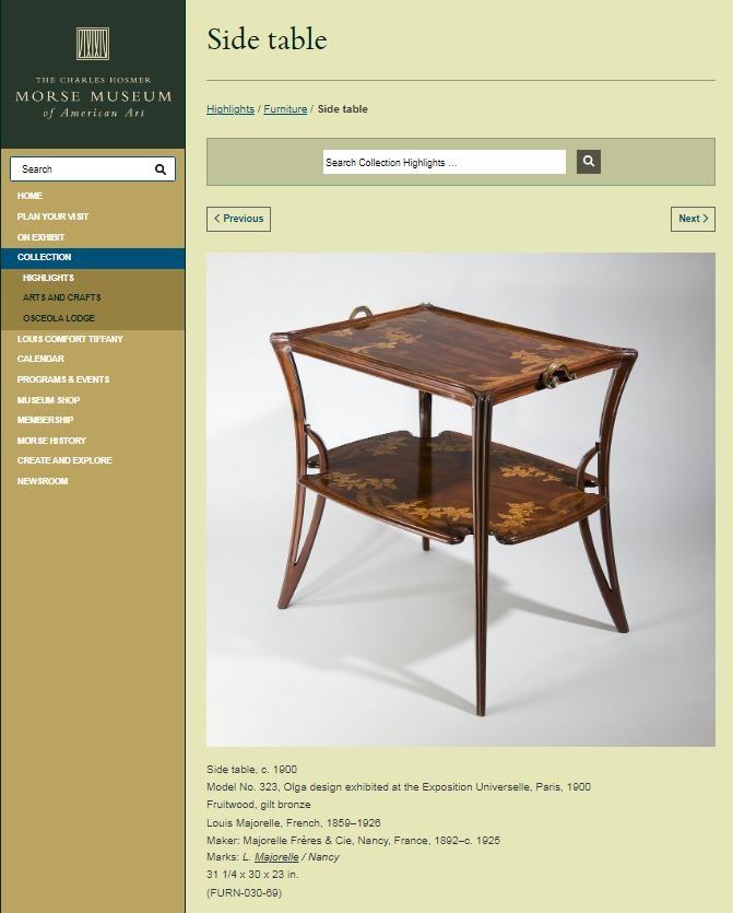 Louis MAJORELLE (1859-1926) Table Modèle Olga -Exposition Universelle Paris 1900--photo-8