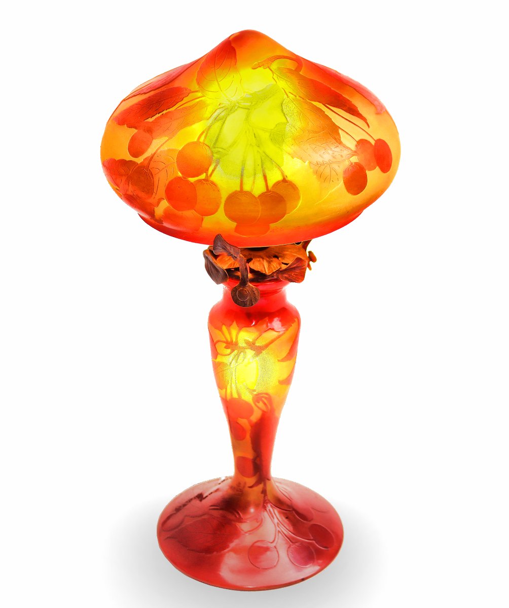 D’argental - Paul Nicolas (1875–1952) Art Deco Mushroom Lamp-photo-4
