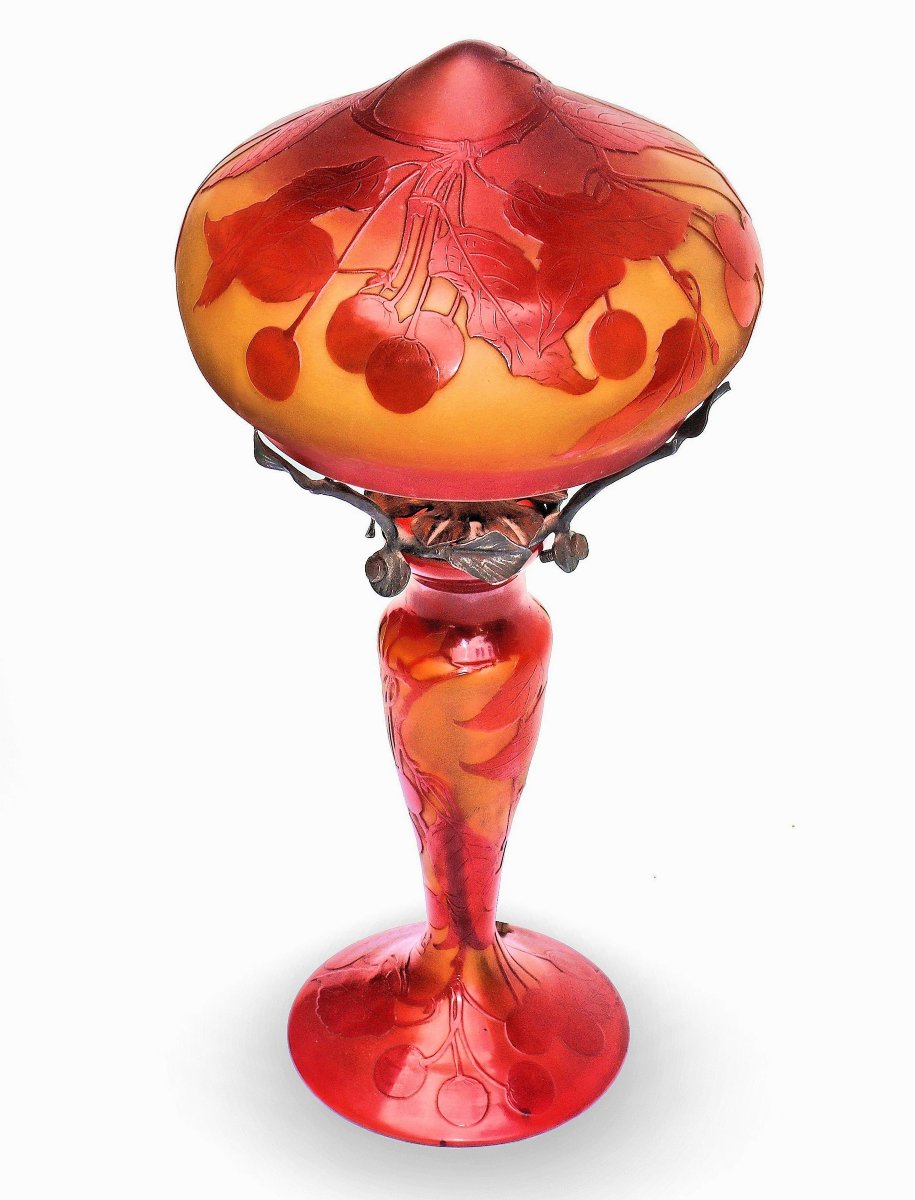 D’argental - Paul Nicolas (1875–1952) Art Deco Mushroom Lamp-photo-2