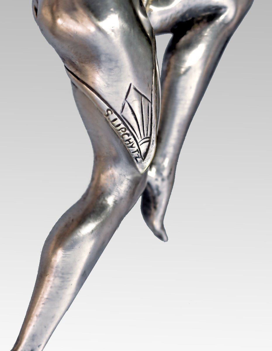 Samuel Lipchytz (1880–1943) Art Deco Bronze Dancer-photo-5