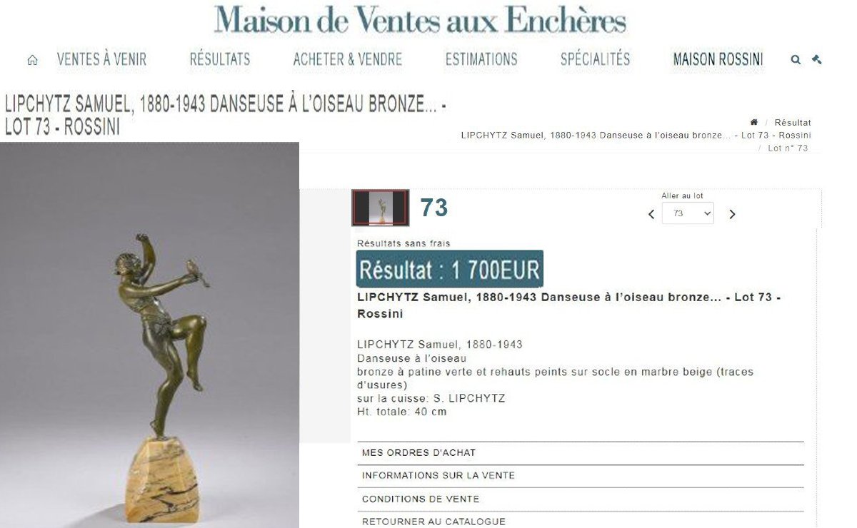Samuel Lipchytz (1880–1943) Art Deco Bronze Dancer-photo-7
