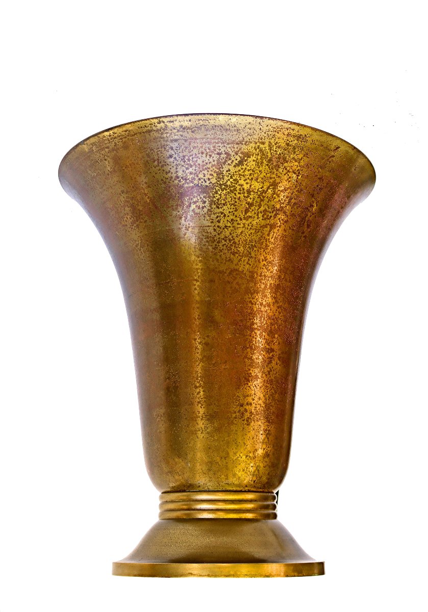Lampe Art Déco en Bronze Genet & Michon-photo-2