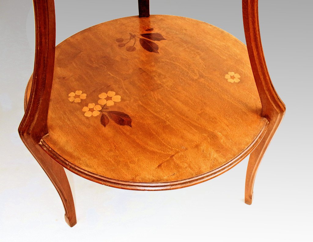 Louis MAJORELLE (1859-1926) Table Art Déco en Marqueterie-photo-4