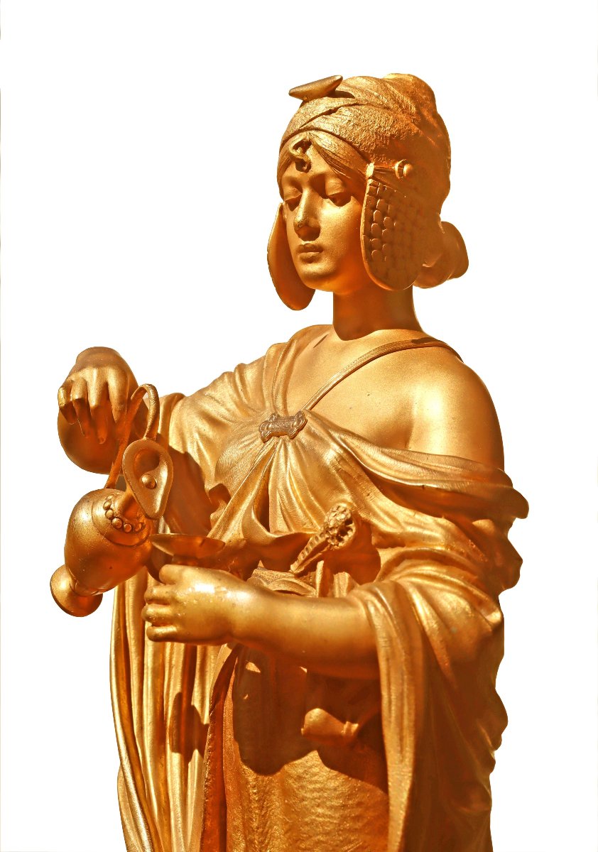 D. ALONZO (XIX-XXe) Statue Bronze Art Nouveau 1900-photo-1