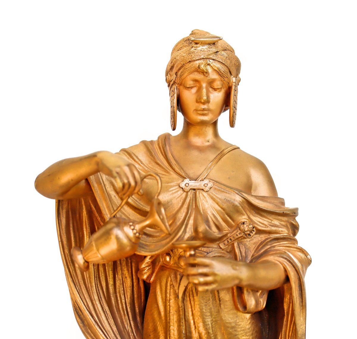 D. ALONZO (XIX-XXe) Statue Bronze Art Nouveau 1900-photo-4