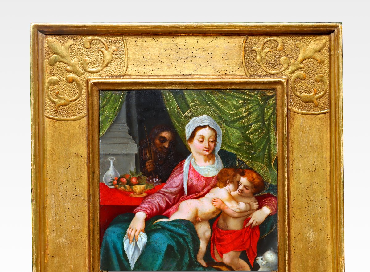 Tableau 17e peinture sur cuivre atelier Carlo MARATTA (1625-1713)-photo-3