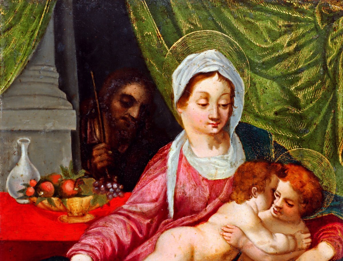 Tableau 17e peinture sur cuivre atelier Carlo MARATTA (1625-1713)-photo-3