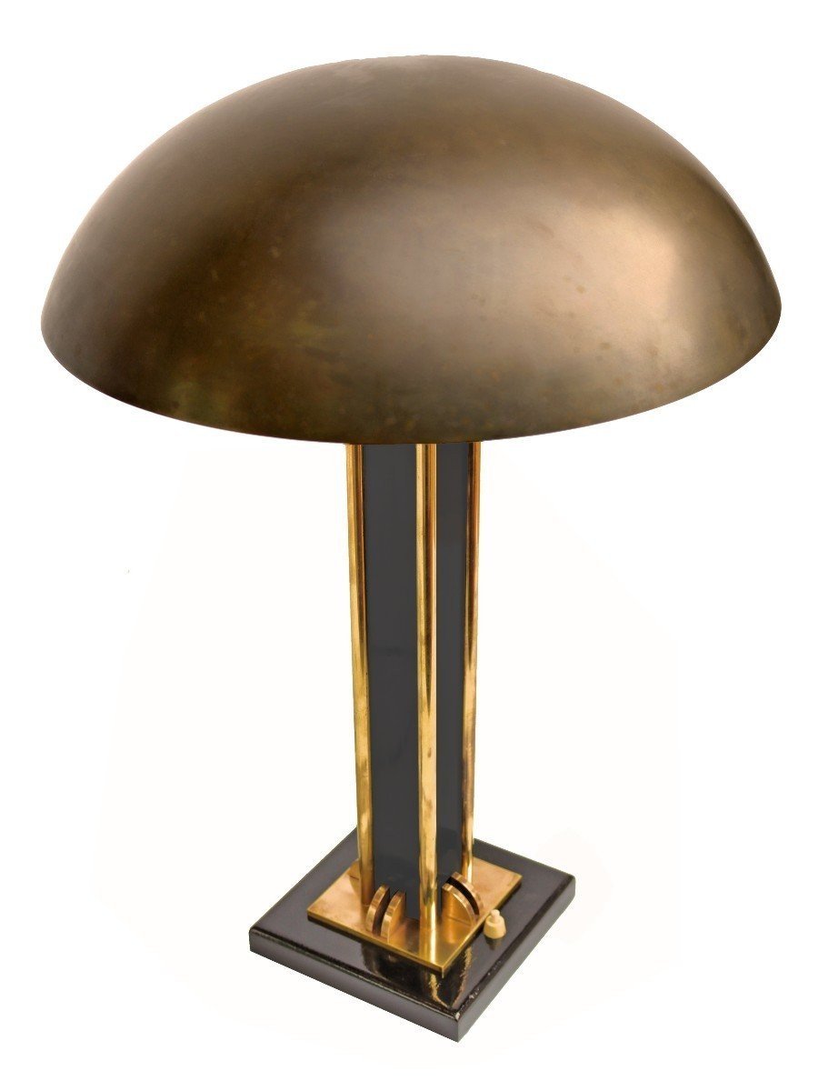 Jacques ADNET (1900-1984) Lampe Art Déco (modèle répertorié)-photo-3
