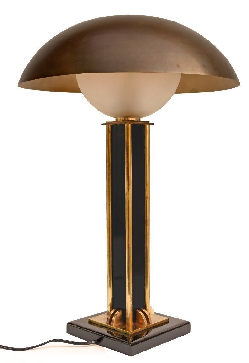 Jacques ADNET (1900-1984) Lampe Art Déco (modèle répertorié)-photo-4